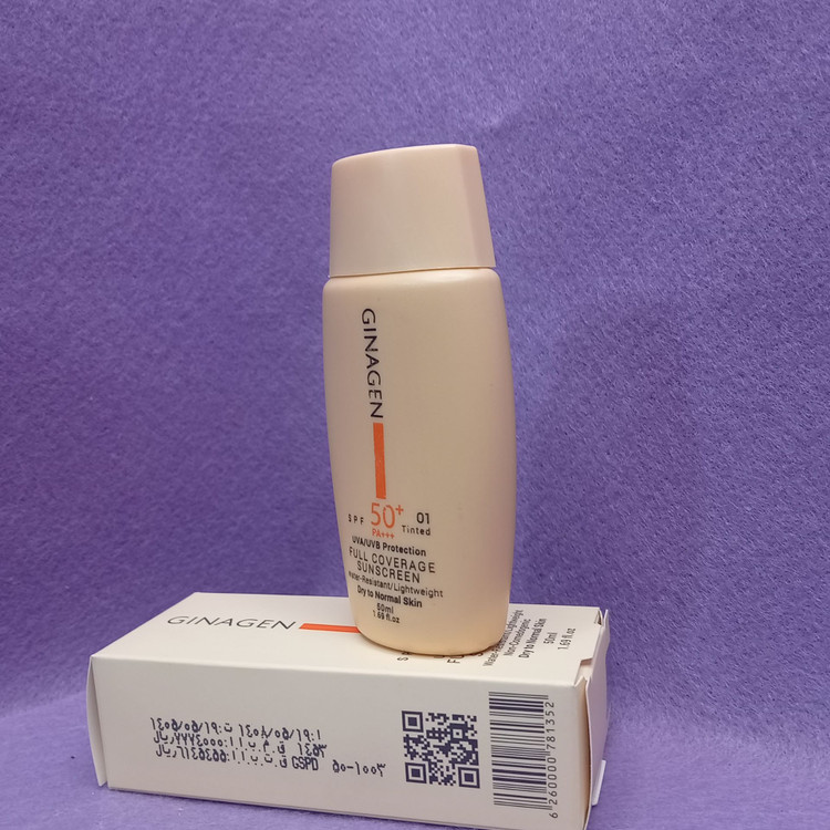 کرم ضدآفتاب رنگی ژیناژن(مناسب پوست چرب)